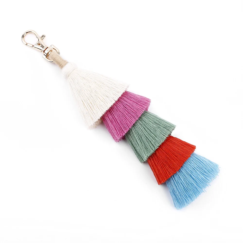 3 Pcs Colorful Tassel Handmade Boho Bag Charm Pendant for Women's  Handbag Purse Totebag Decor Key Chain Charm