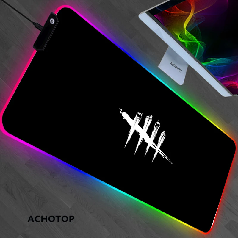 

Anime Dead by Daylight RGB Mouse Pad Gaming Computer Large Mousepad Keyboard Backlit XXXL LED Gamer Mause Pad Carpet Desk Mats