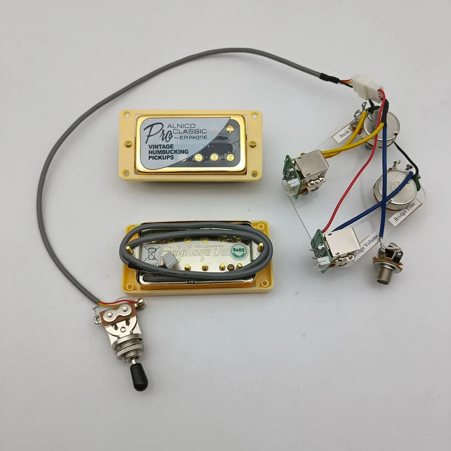 Обновление Epi Alnico Classic Bucker PRO Винтаж Хамбакер Пикап 4C Проводник Проводка