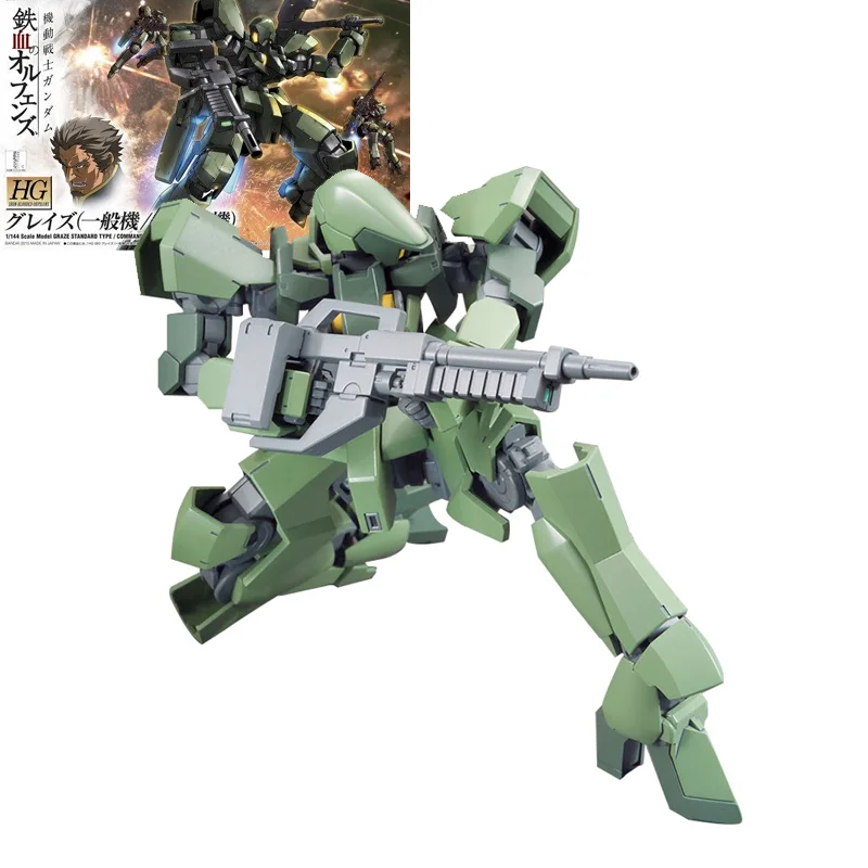 

Bandai HG 002 1/144 Iron-Blooded Orphans EB-06 Graze Assembly Model Kit Collection Action Figure Toy Gift For Children