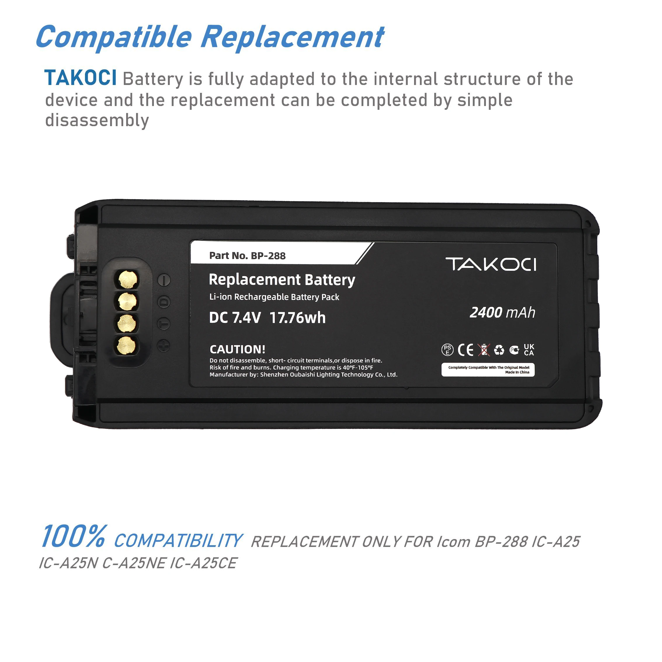 Сменный аккумулятор для Icom IC-A25 IC-A25CE IC-A25NE BP-288 7 4 В/мА