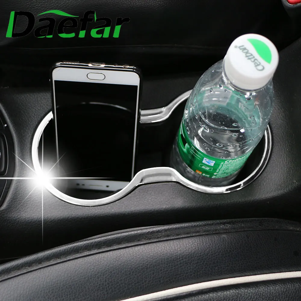 Daefar Car Styling Water Cup Holder Frame Trim Covers Stickers For Jeep Compass 2017 2018 2019 2020 interior Auto Accessories