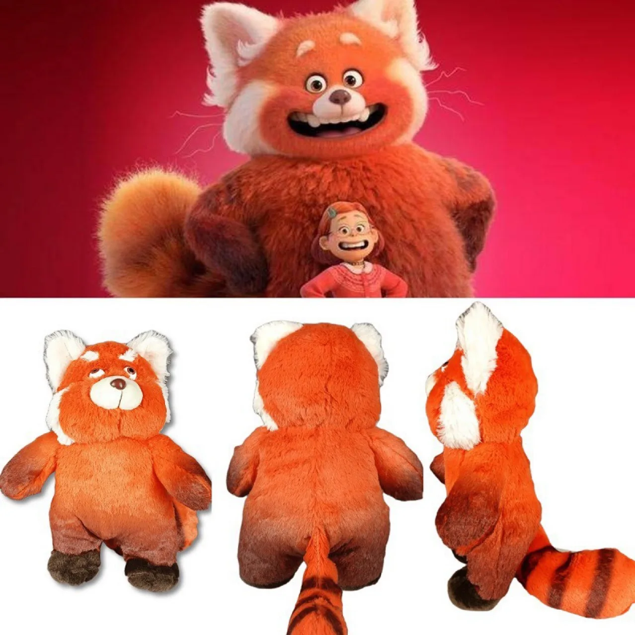 

Кукла из нового фильма Disney Pixar поворачивающаяся красная панда плюшевая кукла Мэй мультфильм поворачивающаяся панда кавайная аниме мягкая кукла подарок на день рождения игрушки