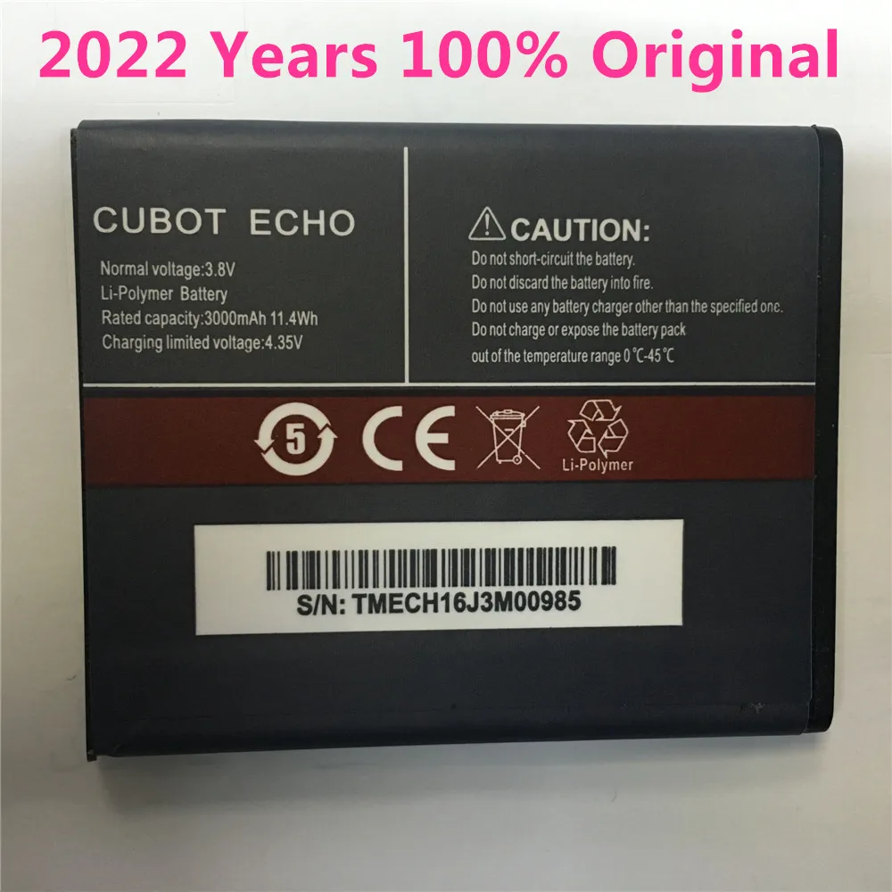 Новинка 100% оригинальная запасная батарея CUBOT ECHO 3000 мАч для смартфона |