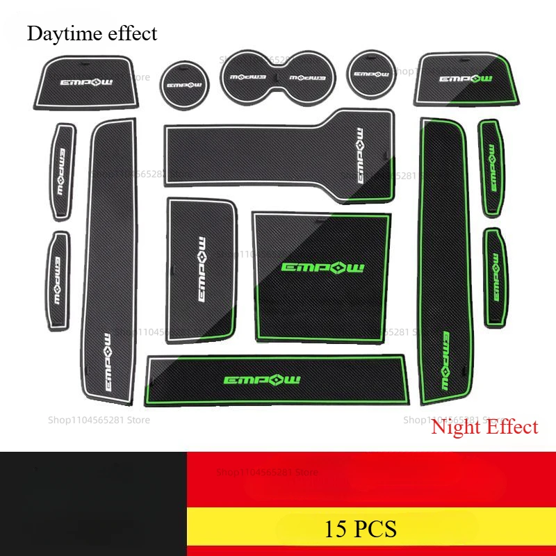 

Аксессуары для GAC Empow 2022-2024 автомобильная центральная консоль, прокладка для чашки воды, ящик для хранения, прокладка, прорезь для двери, противоскользящая прокладка