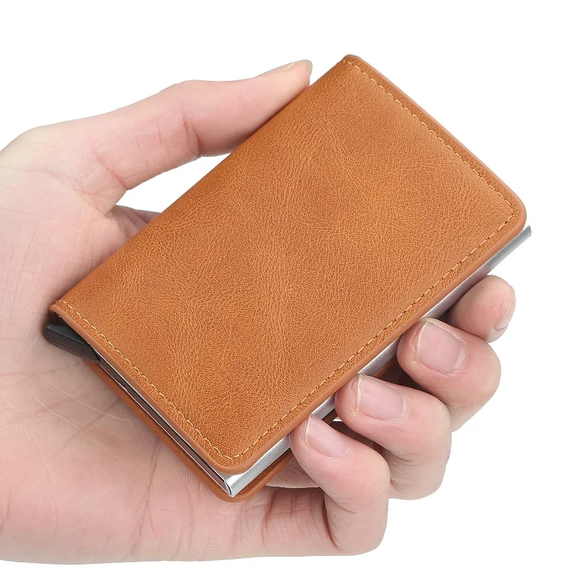 

Мужской держатель для кредитных карт из экокожи, с RFID-защитой
