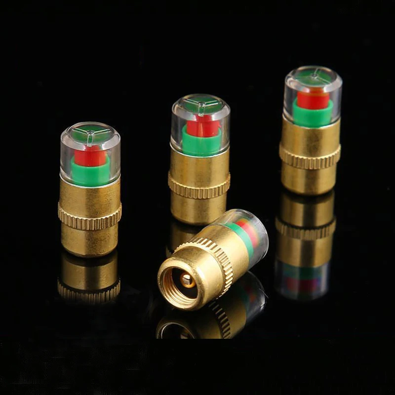 4 шт./лот 2,4 Бар автомобильная система мониторинга давления в шинах датчик Крышка индикатор датчика защита от кражи 3 цвета оповещение о глазах датчик давления воздуха