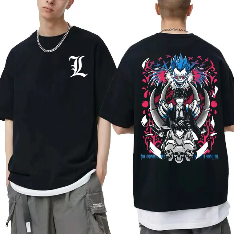 

Anime Death Note T-shirt Shinigami Ryuk Tshirt Light Yagami L·Lawliet Gothic T Shirts Fan Gift Tshirt Men Vintage Casual Tees