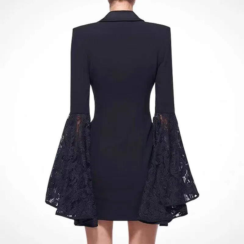 Женское кружевное платье-блейзер