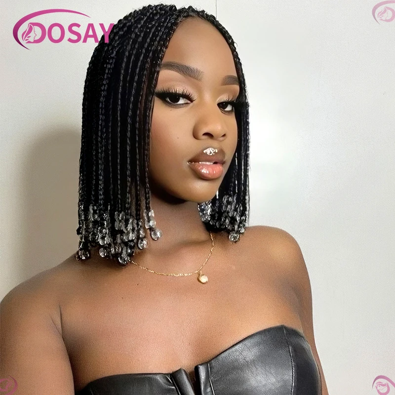 Короткий синтетический Плетеный парик Боб для чернокожих женщин косички 10