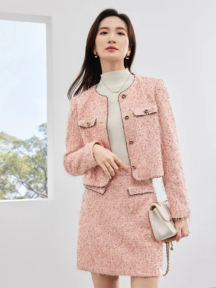 Популярное в этом году красивое розовое платье женская весенне-осенняя новая