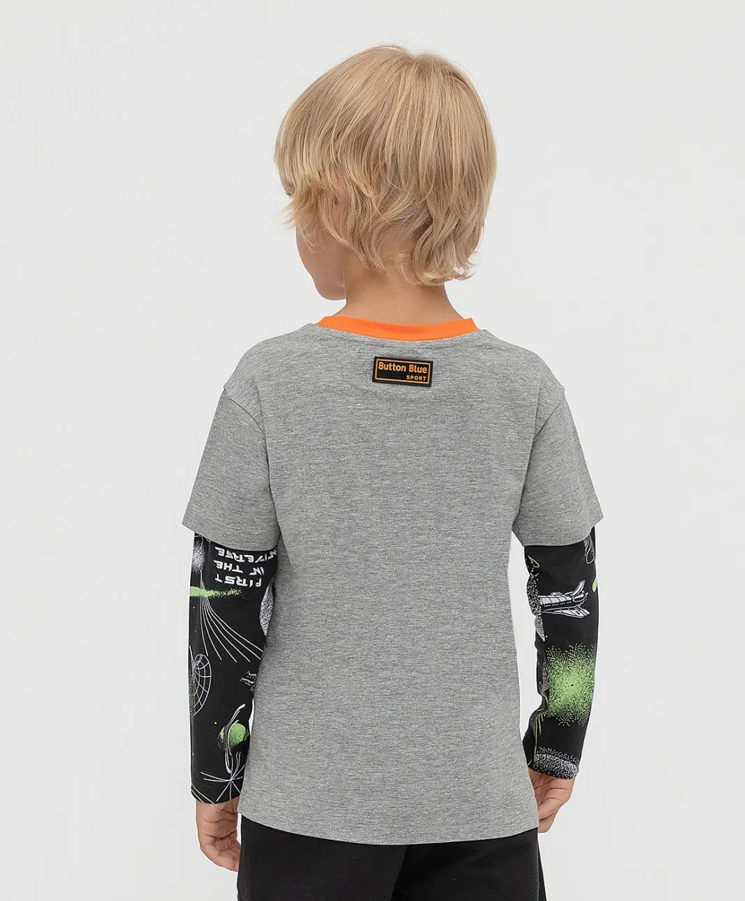Футболка удлиненная с принтом Button Blue для мальчиков | Детская одежда и обувь