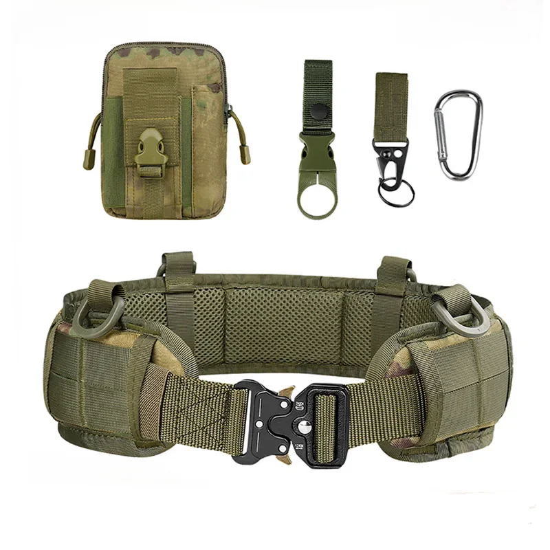 Ремень тактический Мужской с мягкой подкладкой регулируемый утолщенный боевой