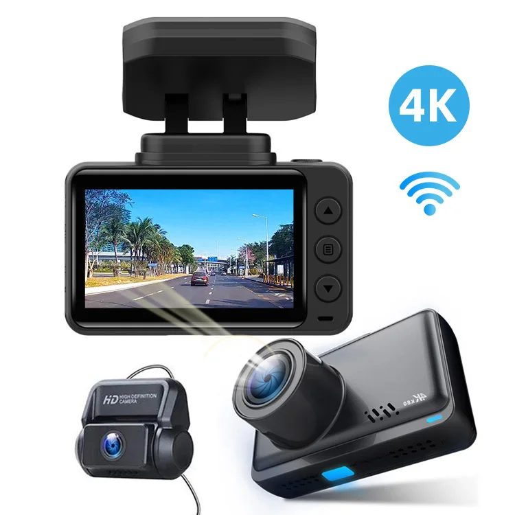 

EGO recorder parking 2.45 inch lcd gps interior video monitors hd dashcam wifi dash cam for 4k car dash camera