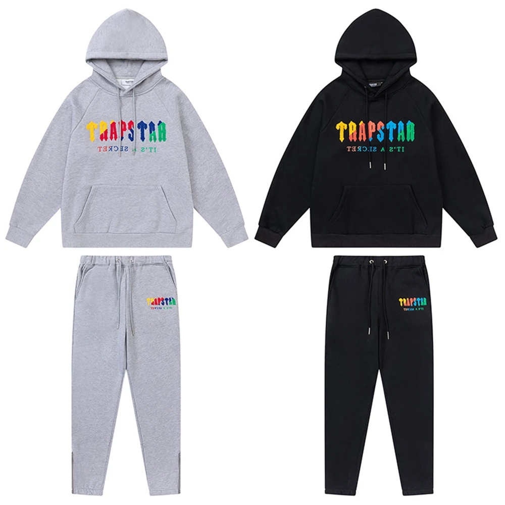 

TMTB Trapstar Autumn Winter Men Woman Hoodies 1:1 Clothing Towel Embroidery Pullovers Hoody Brushed Sweat Sweatpant Suit y2k