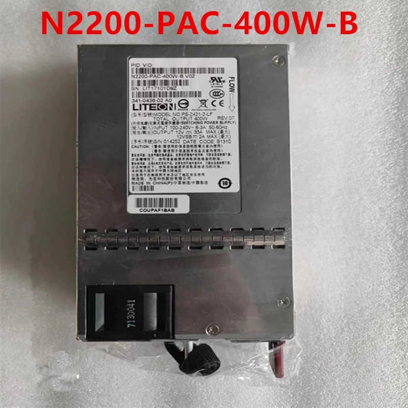 

Original Almost New PSU For CISCO 400W Power Supply N2200-PAC-400W-B EDPS-400AB A 341-0436-01 PS-2421-2-LF 341-0436-02