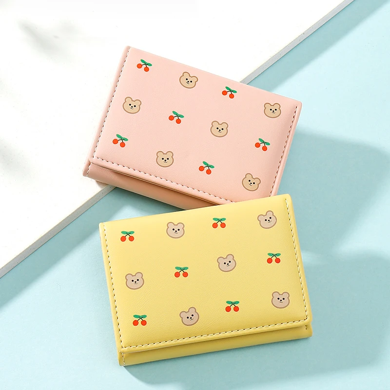 Fashion Printed Cartoon Wallet Short Women's Wallet Folding Multi-Card Slots