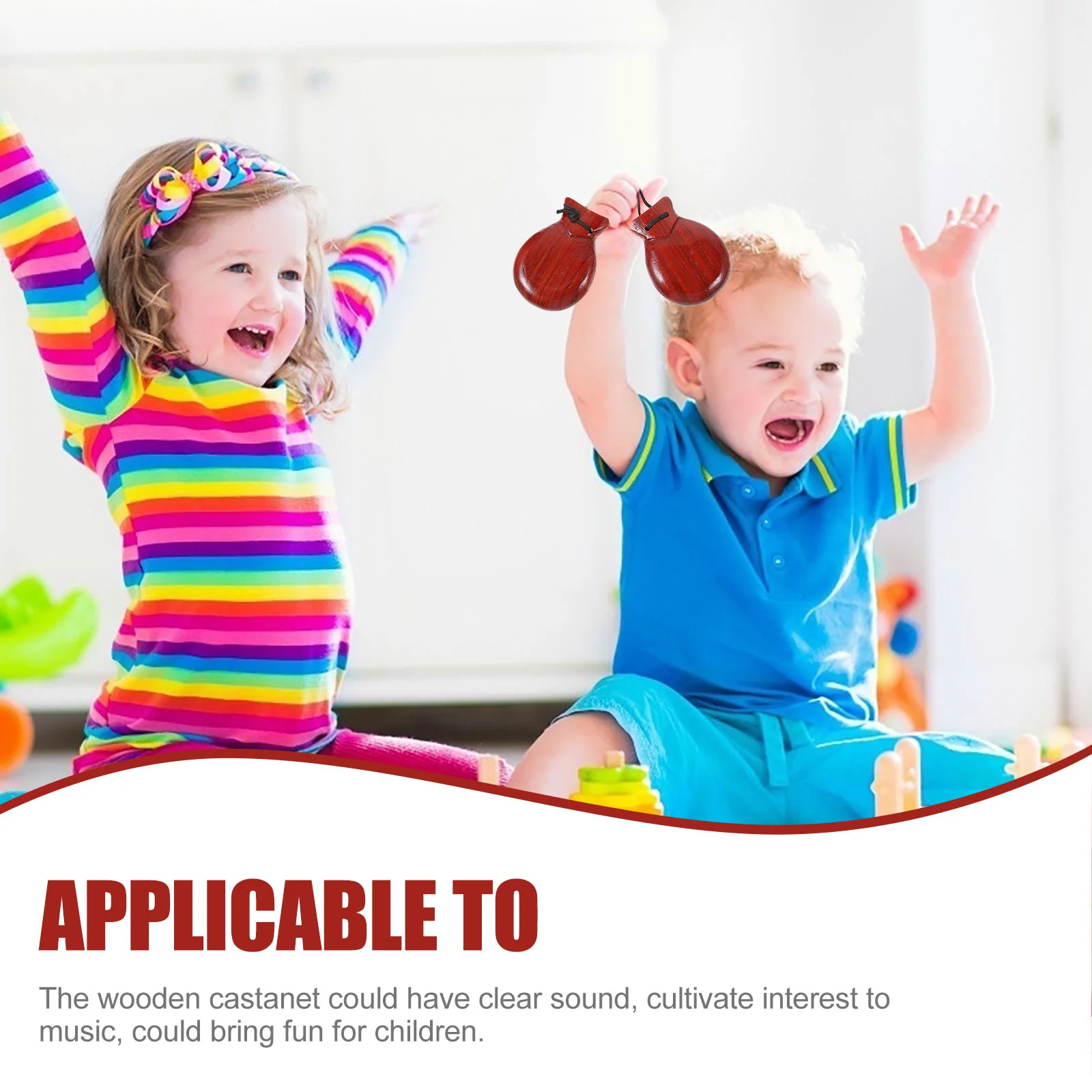 Музыкальные инструменты деревянные ударные кастаньеты размахивающая доска