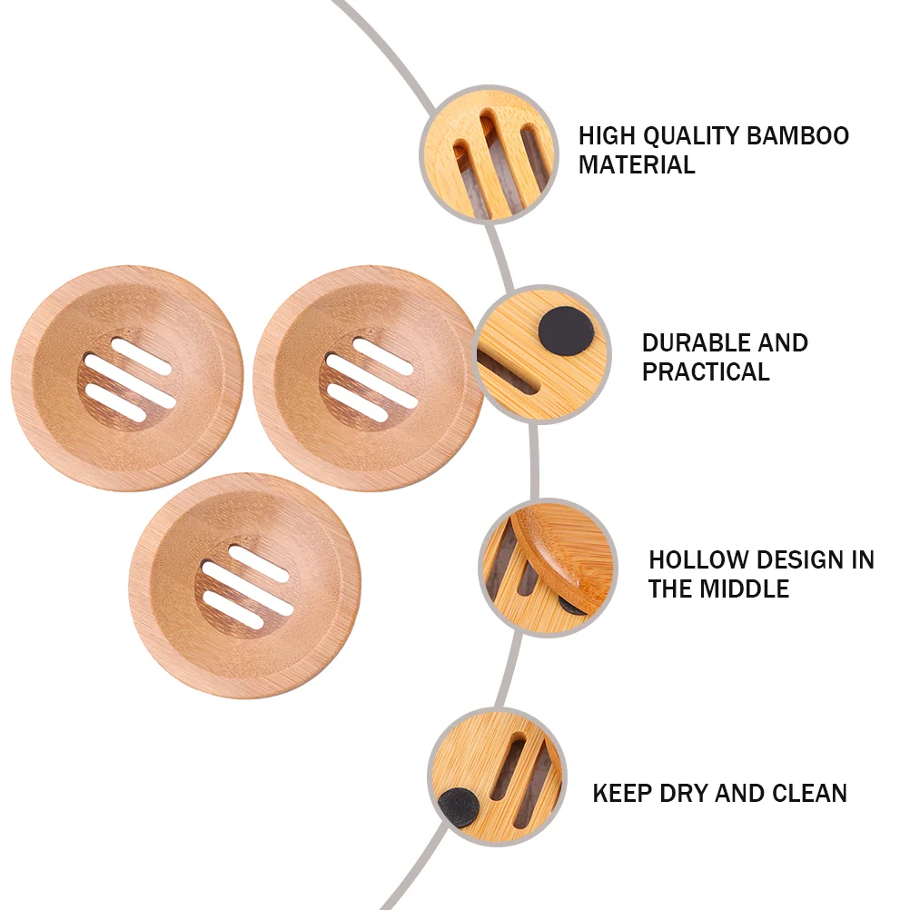 3 шт. бамбуковый поднос для мыла ручной работы держатель ванной комнаты