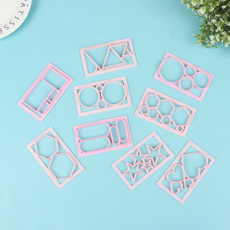 

Biscuit Mold Plastic Biscuit Cutting Diamond Love Pentagram Plastic One-piece Cutting Mold Cake Mold Cake Decorate Tools