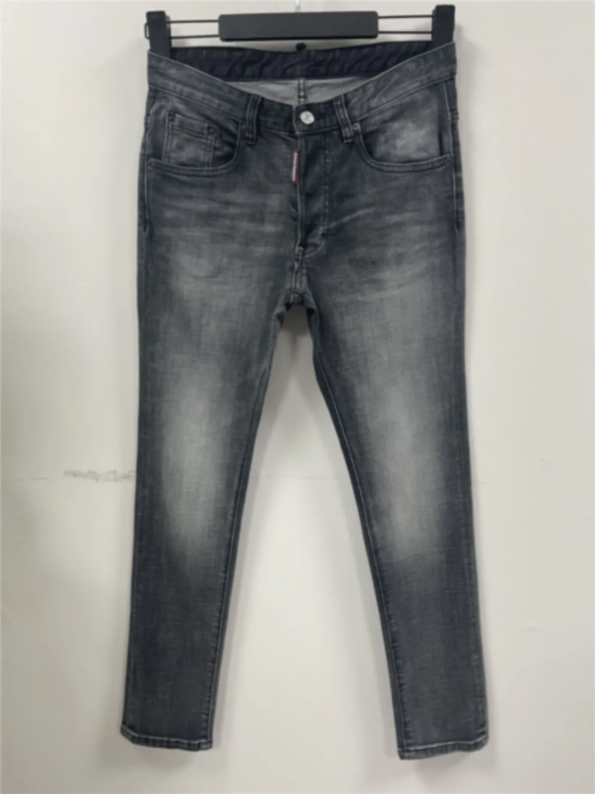 2024 новые модные мужские рваные нашивки с краской старые эластичные облегающие