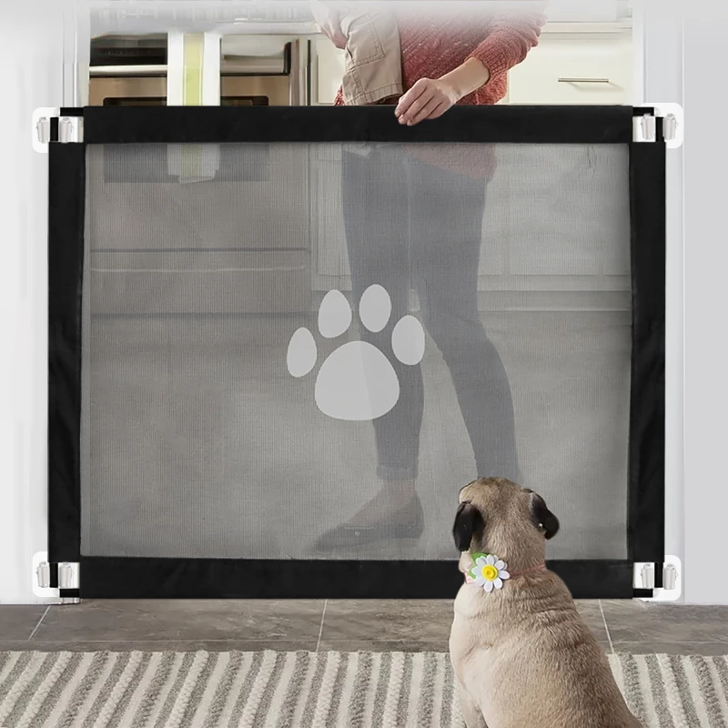 

Pet Supplies New Dog Paw Print Door Fence Home Isolation Net Portable Assembled Safety Fence