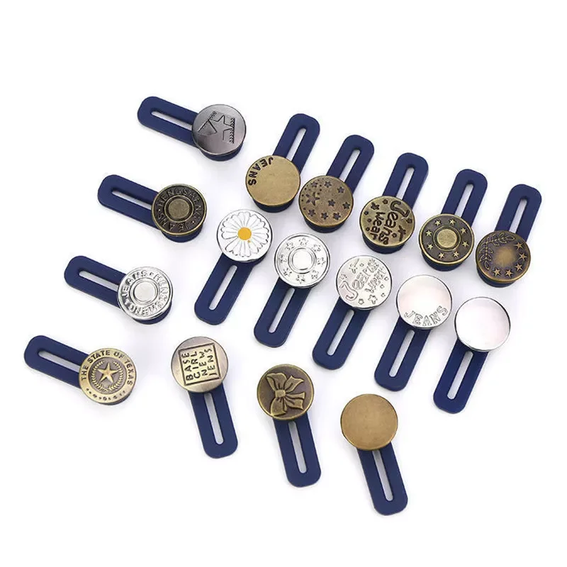 

Metal Button Extender For Pants Jeans Free Sewing Adjustable Retractable Reusable Waist Waistband Expander Sewing Tools