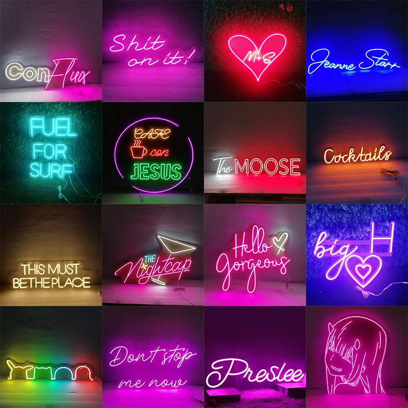 Цена Индивидуальная неоновая вывеска «сделай сам», Индивидуальный Светодиодный светильник с буквами, индивидуальный дизайн имени, бизнес-логот...