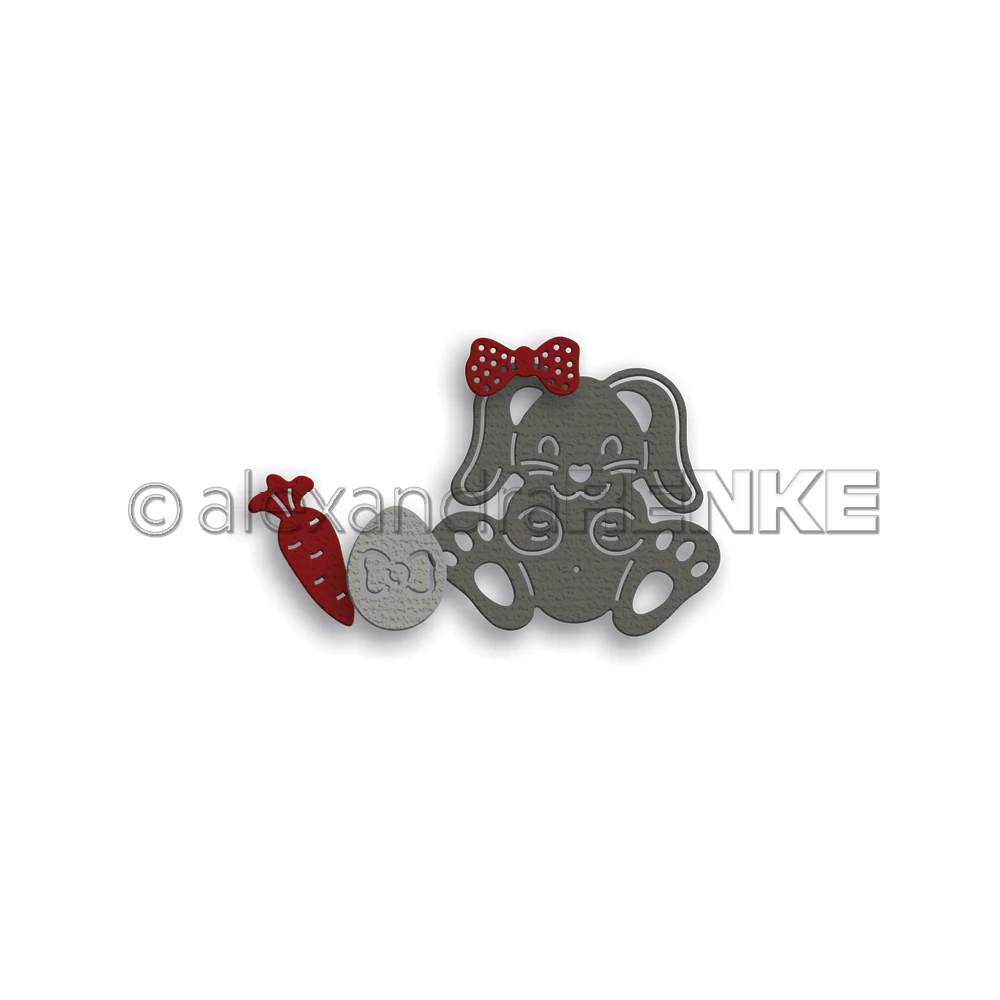 

Rabbit with Egg Metal Cutting Dies 2022 New Decorate Cut Die Diy Scrapbook Paper Craft Knife Molds Blade Punch Reusable Stencils