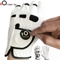 durable all weather mens golf gloves with ball marker left hand lh for right handed golfer grip fit s m ml l xl drop shipping