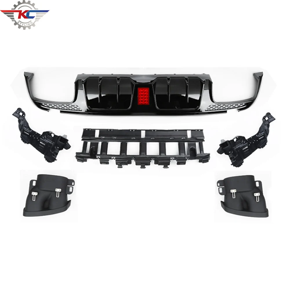 Губа диффузора заднего бампера с выхлопными наконечниками для Mercedes Benz C-Class W205 4-Door