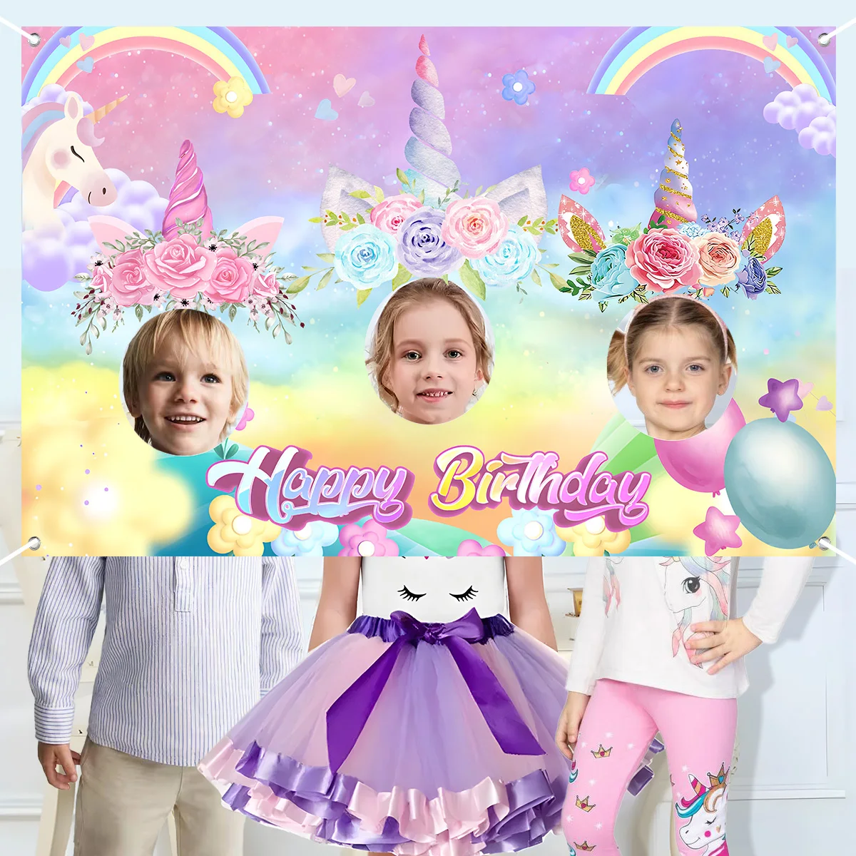 Единорог искусственный украшение для вечеринки в честь Дня Рождения Детские