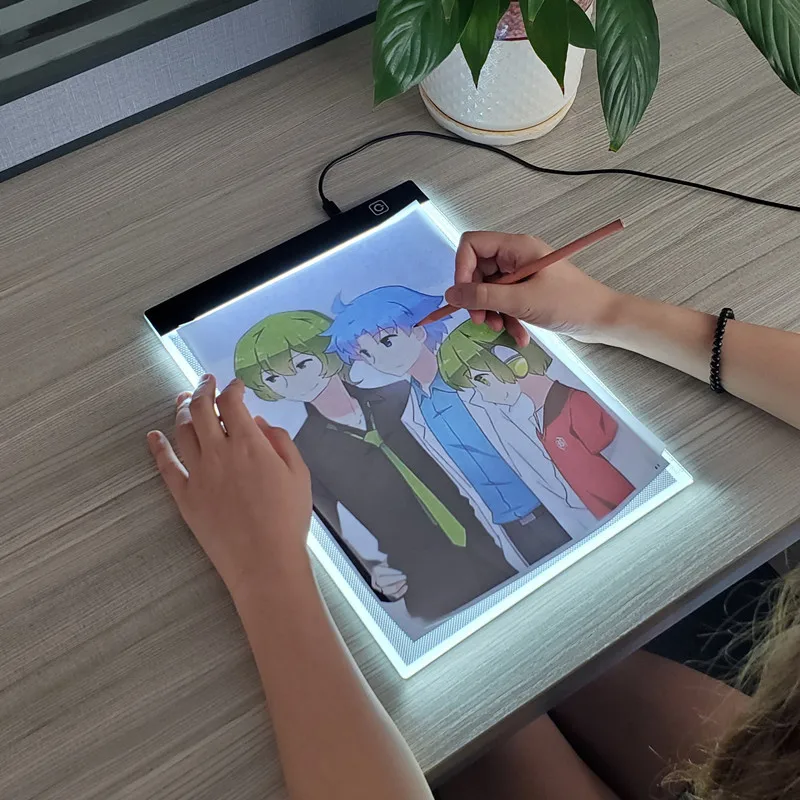 

Creative Toys A4 Size 3 Level Dimmable Led Drawing Board Children Painting Toy Tablet Sketching Animation Copy Board