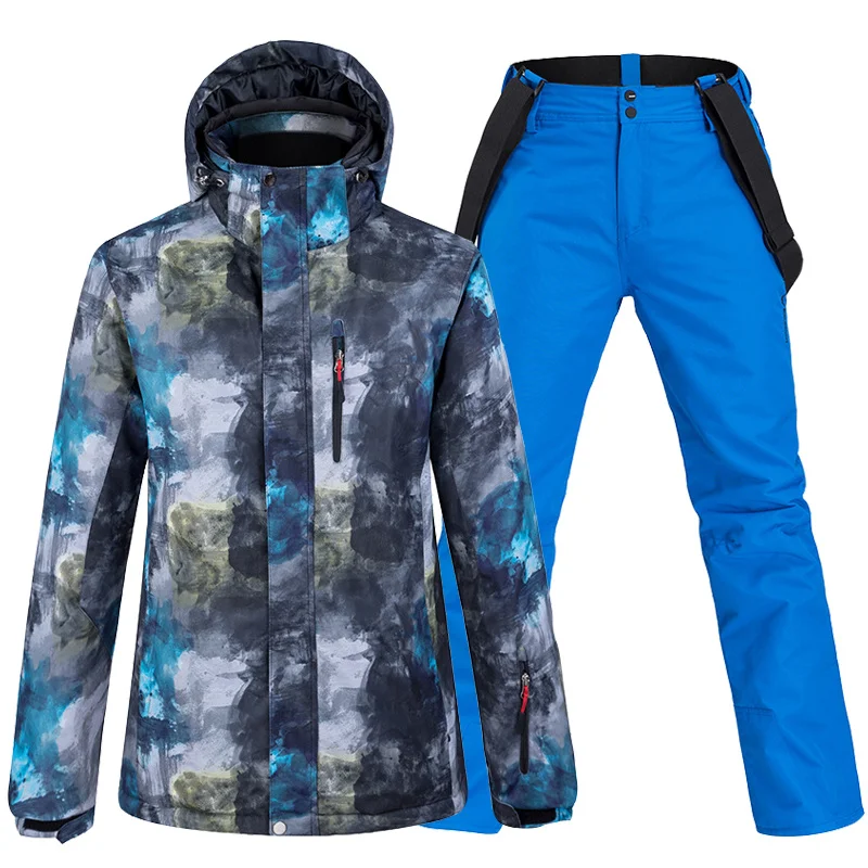 

Ski Suit Men Winter New Outdoor Windproof Waterproof Thermal Snow Jacket Pants Clothes Skiing And Snowboarding Suits Brands
