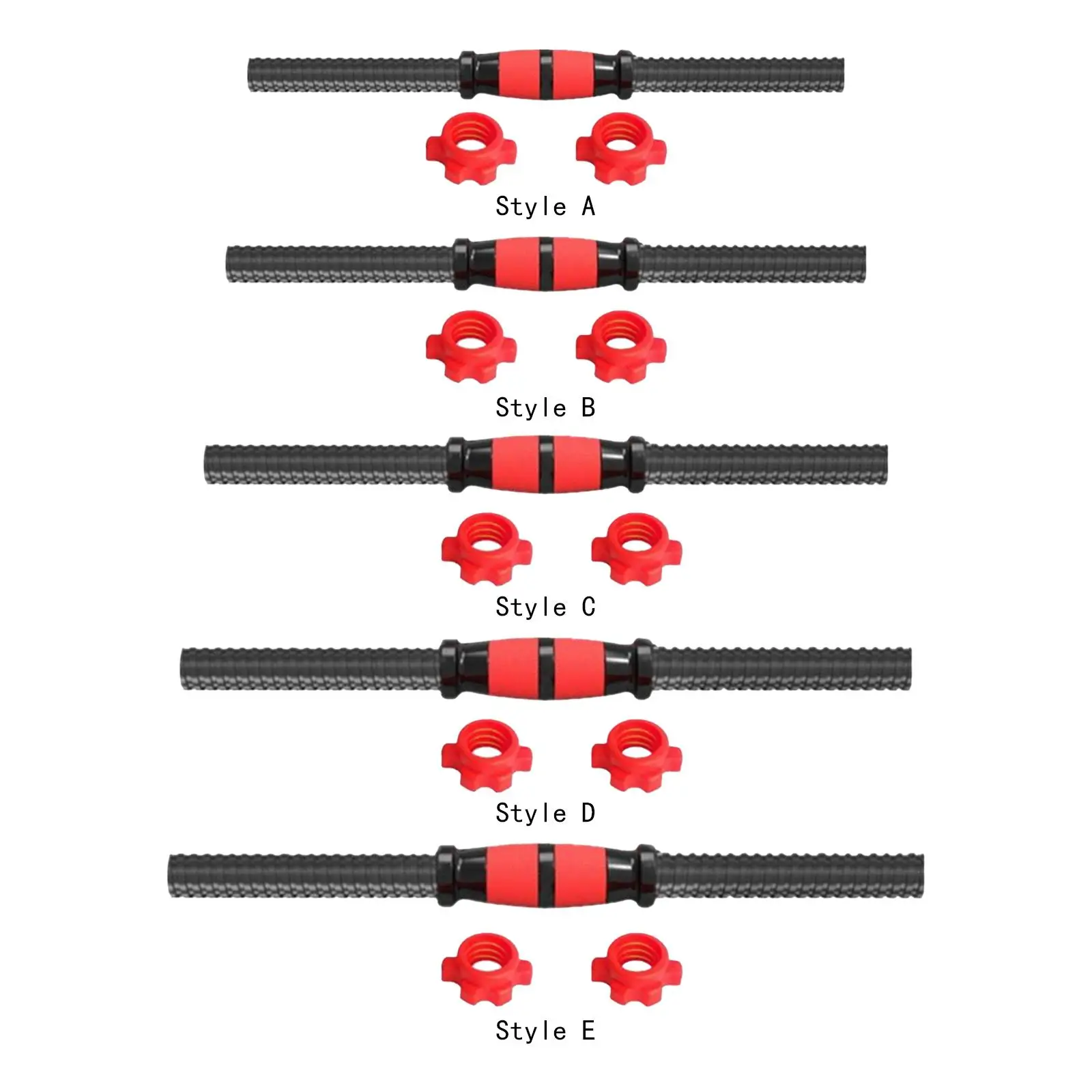 Металлические гантели с гайками