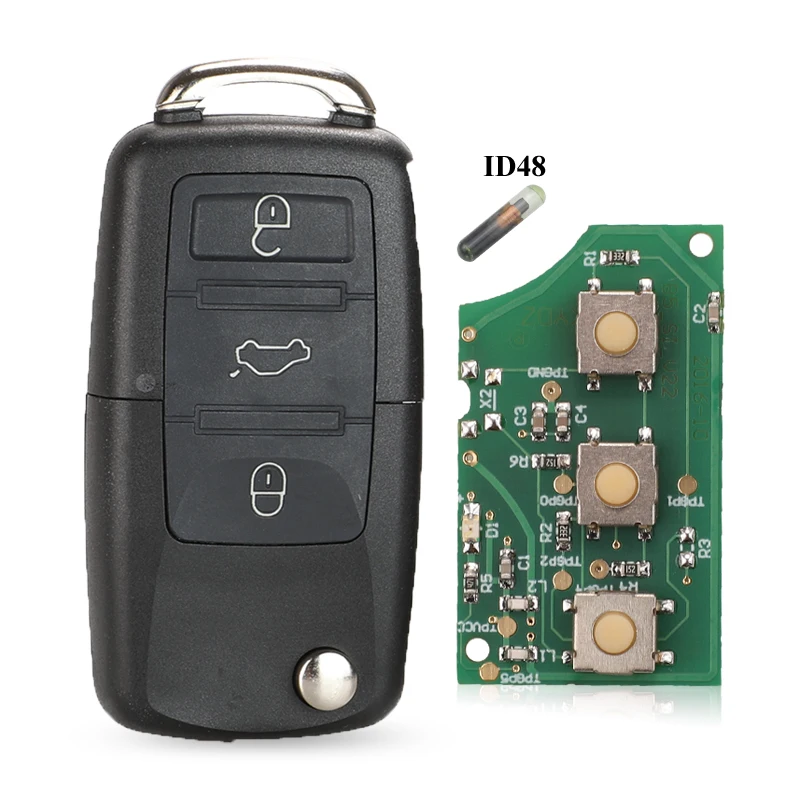 

Складной 3-кнопочный Автомобильный Ключ-пульт Jingyuqin Для VW Passat Polo Skoda Seat Golf Beetle 1J 0959753 DA/AH 1K 0959753...