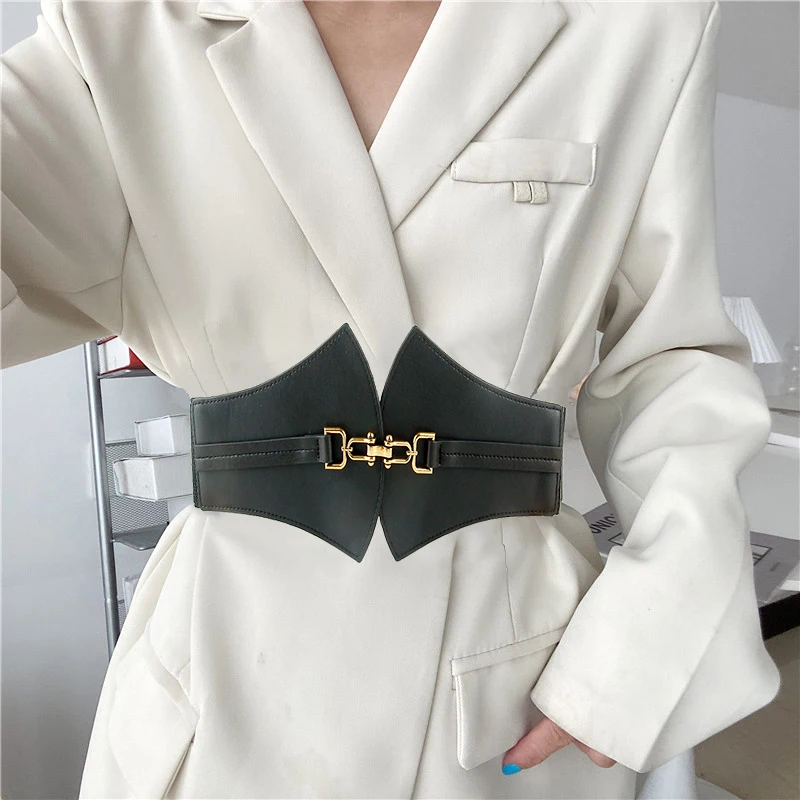 

Wide Elastic Corset Belt Ladies Dress Suit Stretch Plus Size Belts For Women High Quality Big Waistband White