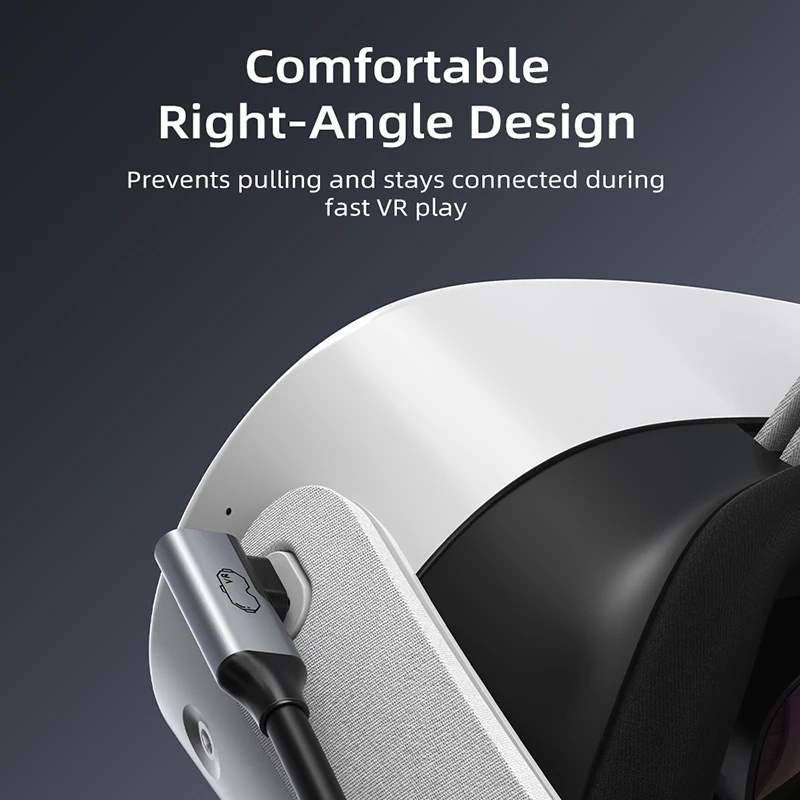 Кабель CABLETIME VR Link длиной 16 футов с зарядкой 18 Вт – совместим с Meta Quest 3S32Pro, Oculus Quest, Pico 4, PC VR, Steam VR (art.: 3920d96ecc49a) - 3920d96ecc49a