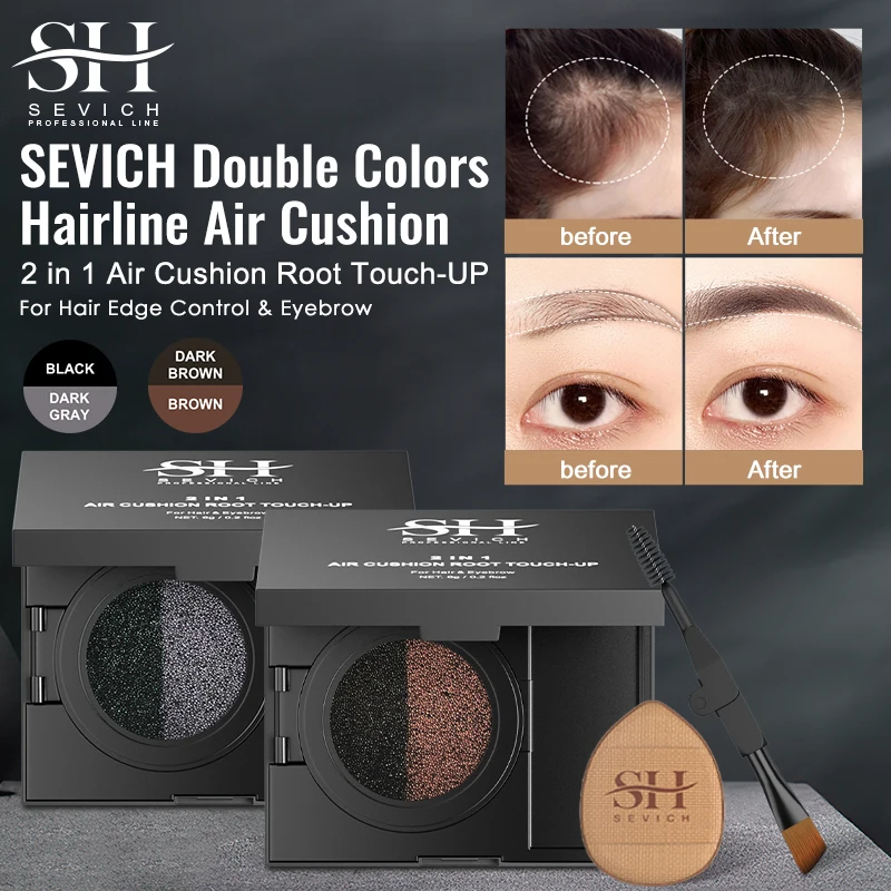 

Sevich 2 In 1 Hairline Air Cushion Cream Double Colors Design Instant Root Touch-Up Hair Edge Control & Coverage Hairline Cream