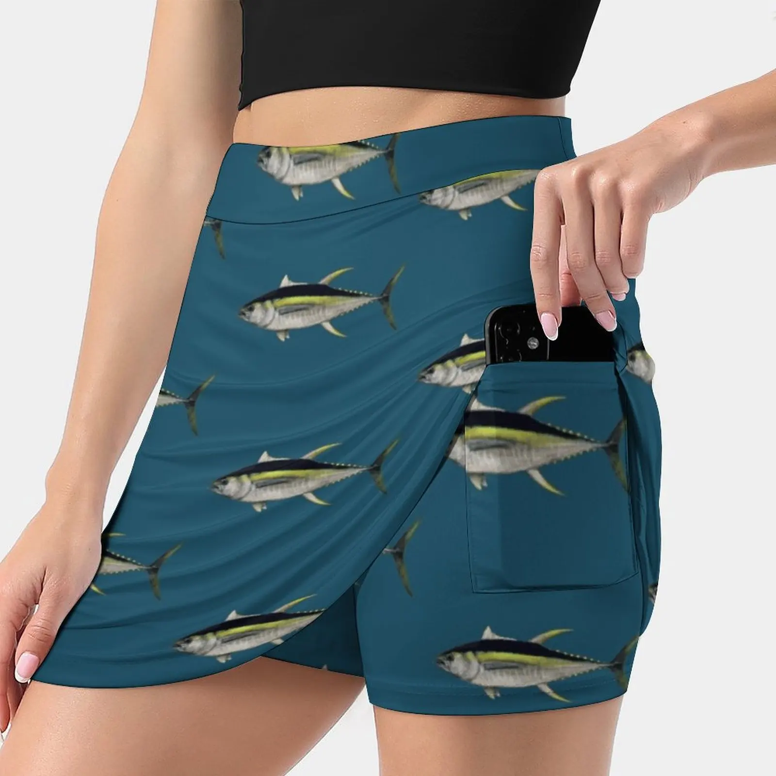 Юбка с желтым тунцом (Thunnus Albacare) женская модная юбка-брюки 2022 мини-юбки офисная