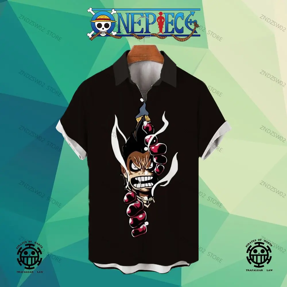 

Уличная одежда, мужские рубашки, блузки 2023, цельнокроеная одежда с принтом обезьяны D, Луффи, Зоро, летняя социальная рубашка высокого качества, роскошная, крутая