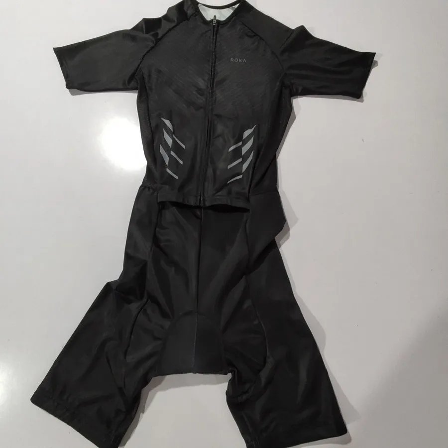 Women's one-piece cycling suit Mountain biking short sleeve breathable cycling suit Ironman triathlon suit