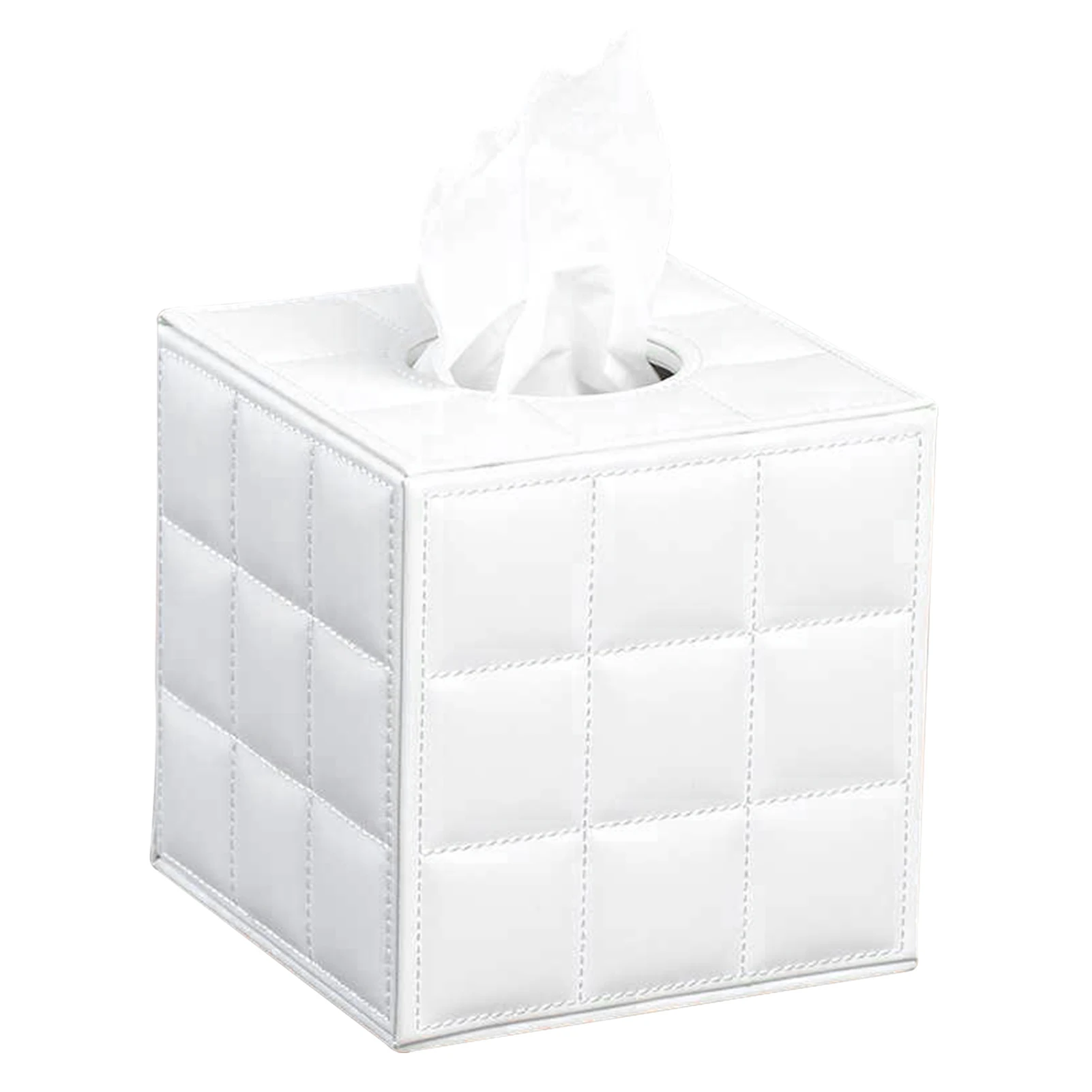 

Bathroom Home Napkin Dispenser Storage Case Car Modern Paper Holder Kitchen Fashion PU Leather Office Square Tissue Box Cover