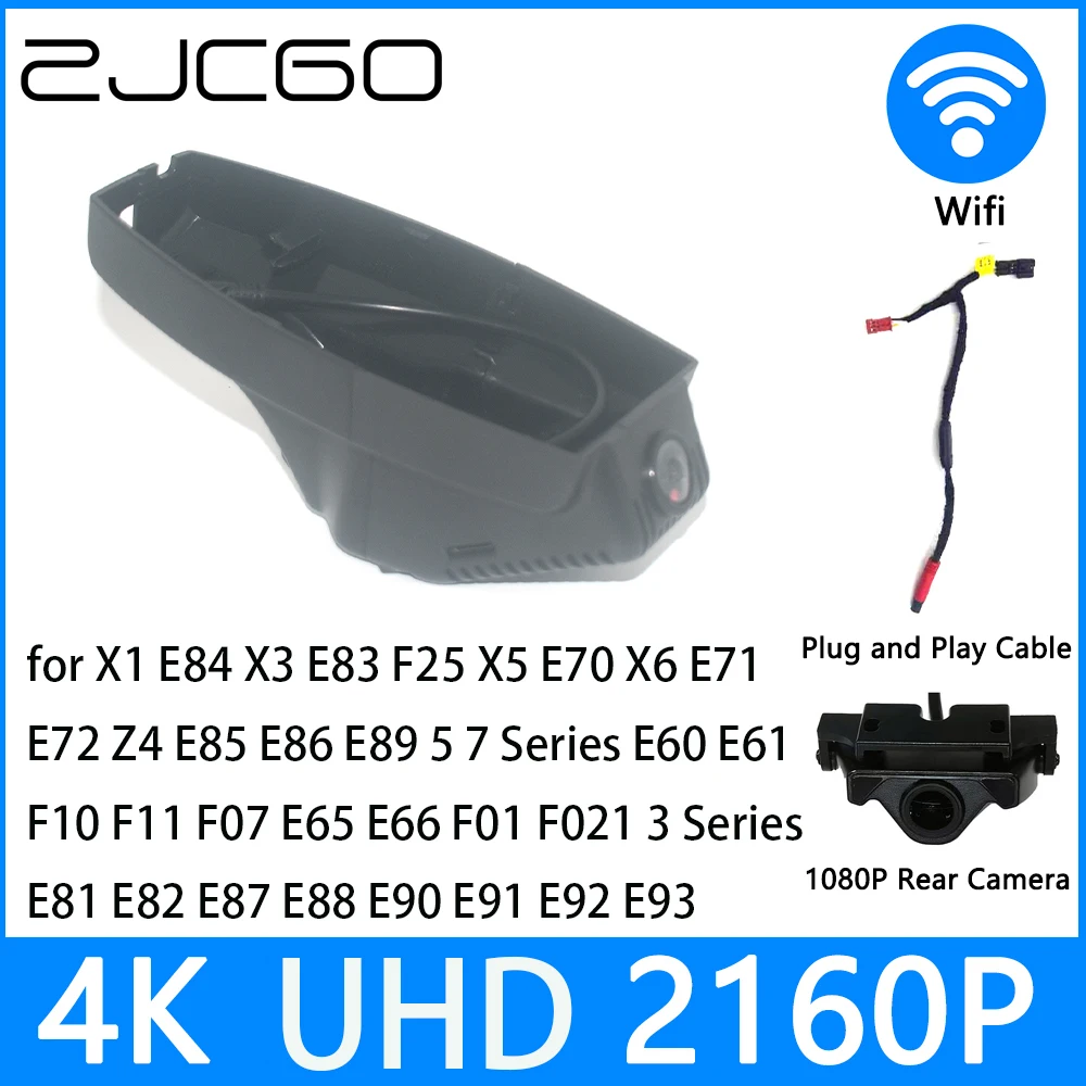

Видеорегистратор ZJCGO 4K UHD 2160P, Автомобильный видеорегистратор DVR с ночным видением для BMW 6 серии M6 E63 E64 F12 F13 F06 2003-2014