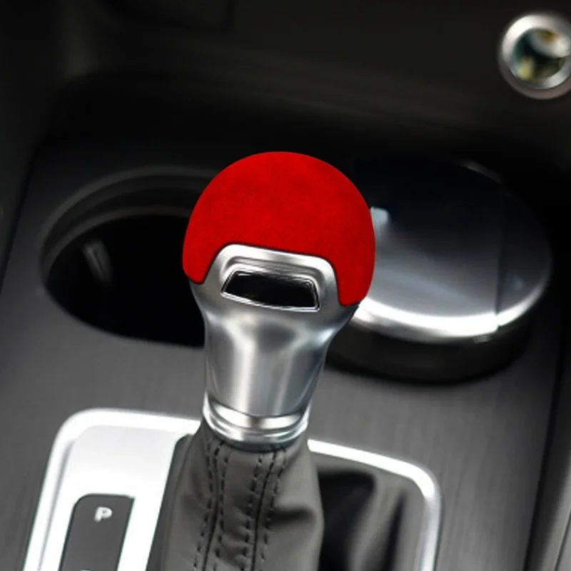 

For Audi A3 Q2 S3 TT 2014-2018 1pc Gear Shift Head Cover Stickers Suede Car Gear Shift Knob Trim Cap Auto Decoration Accessories
