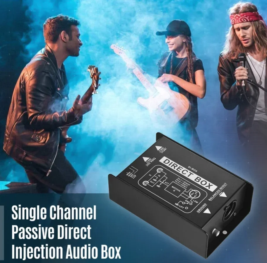 Одноканальный пассивный DI-Box аудиобокс с прямым впрыском преобразователь