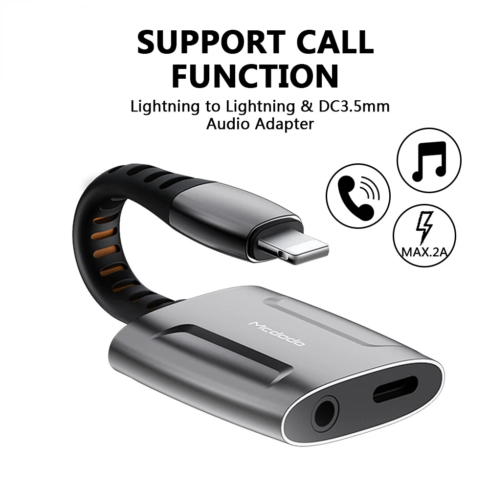 

SHACK OTG Aux adattatore Audio Lightning a 3.5mm Jack Call auricolare convertitore di ricarica Splitter per IPhone12 11 Pro X XR