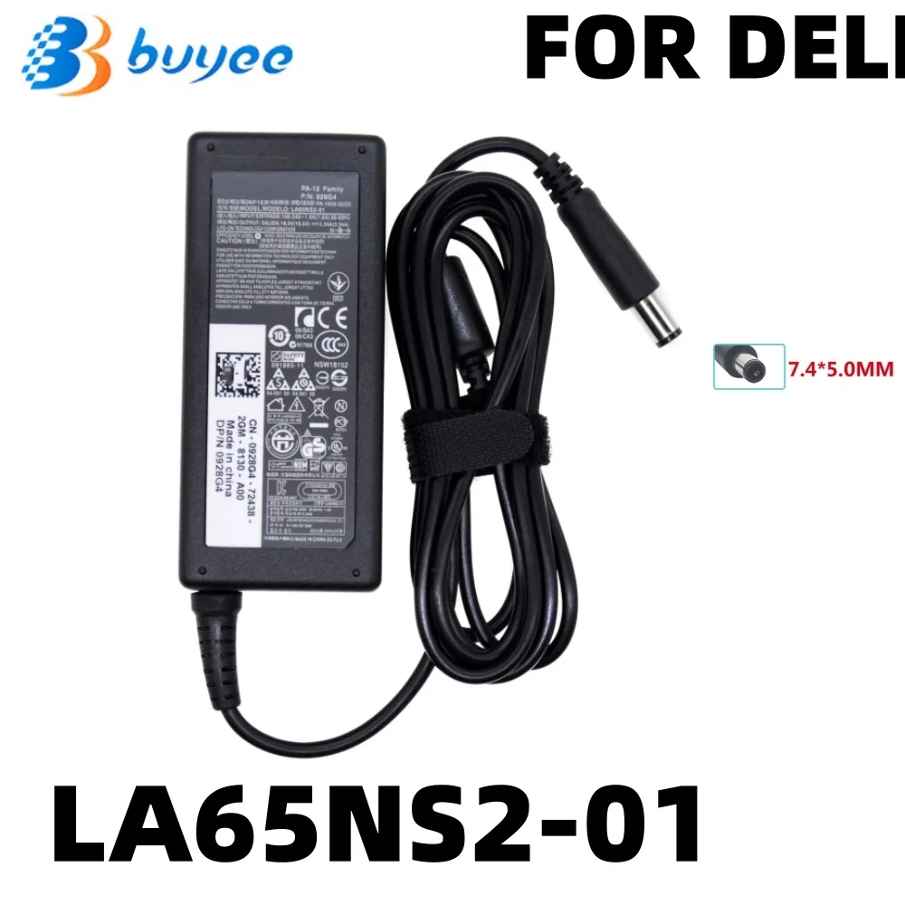 Charger 65w/19.5v/3.34a For Dell Computers 09rn2c 0928g4 06t
