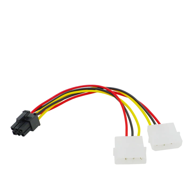 

1 шт. 6 Pin PCI-E к 2X4 Pin адаптеру питания, кабель-преобразователь
