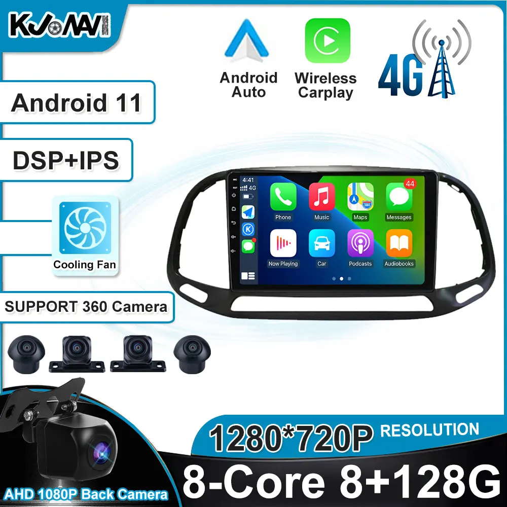 

Android 11 Auto Radio For Fiat Doblo 2015 - 2019 Car Radio Multimedia GPS Track Carplay DSP IPS 4G WIFI NO DVD